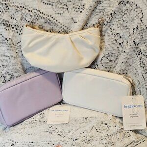 NEW SET OF 3 ACCESSORY ORGANIZERS & CLUTCH BAG/CROSSBODY (MISSING CHAIN) $40